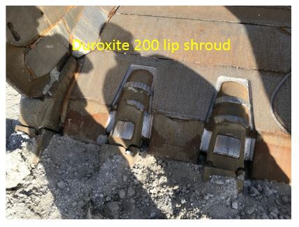 Duroxite 201 and Duroxite 300 hand overlap lip shroud