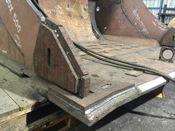 Loader bucket in gold-silver mine